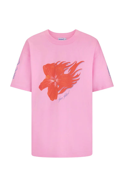 SEA STREET - FLAMING HIBISCUS TEE - PINK - PERTH BOUTIQUE - AUSTRALIAN BOUTIQUE - WA BOUTIQUE - INTERNATIONAL SHIPPING - USA SHIPPING - PERTH STORES - PERTH STORE - AUSTRALIA - WA - WESTER AUSTRALIA - WOMENS FASHION - FASHION - CLOTHING - WA STOCKIST - PERTH STOCKIST - AUSTRALIAN STOCKIST - STOCKIST