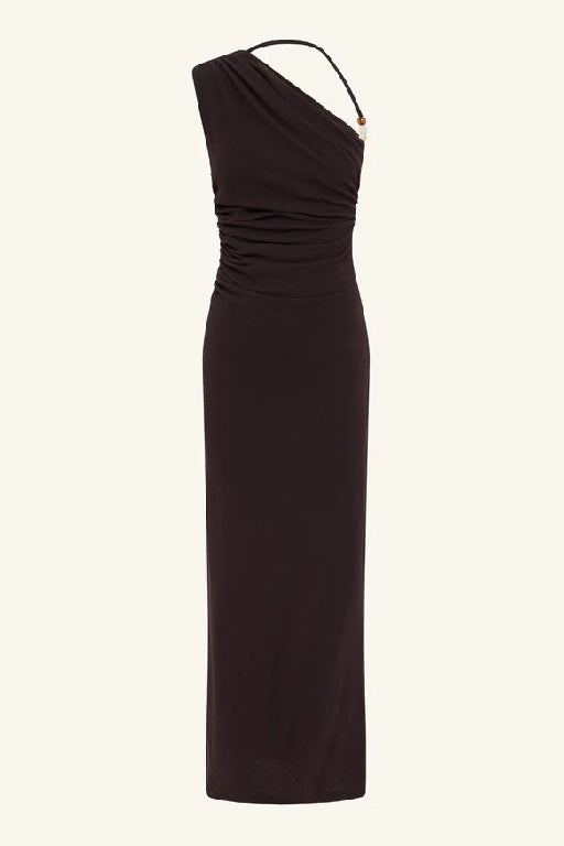 SHOP SHONA JOY - BEAU GATHERED ASYMMETRICAL MIDI DRESS