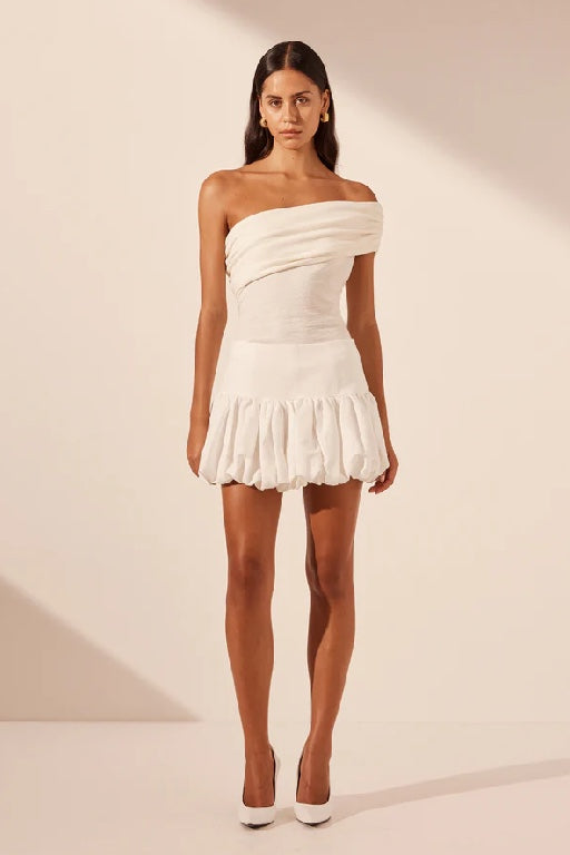 SHONA JOY -  BLANC BUBBLE MINI SKIRT - IVORY - PERTH STOCKIST - WA STOCKIST - AUSTRALIA STCOKIST - BOUTIQUE