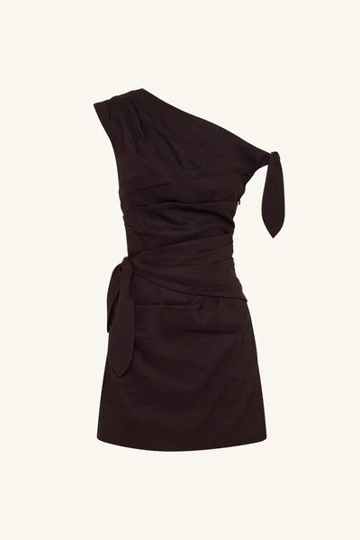 SHONA JOY - BROOKS ASYMMETRICAL TIE MINI DRESS - GRANACHE - PERTH BOUTIQUE - AUSTRALIAN BOUTIQUE - WA BOUTIQUE - INTERNATIONAL SHIPPING - USA SHIPPING - PERTH STORES - PERTH STORE - AUSTRALIA - WA - WESTER AUSTRALIA - WOMENS FASHION - FASHION - CLOTHING - WA STOCKIST - PERTH STOCKIST - AUSTRALIAN STOCKIST - STOCKIST