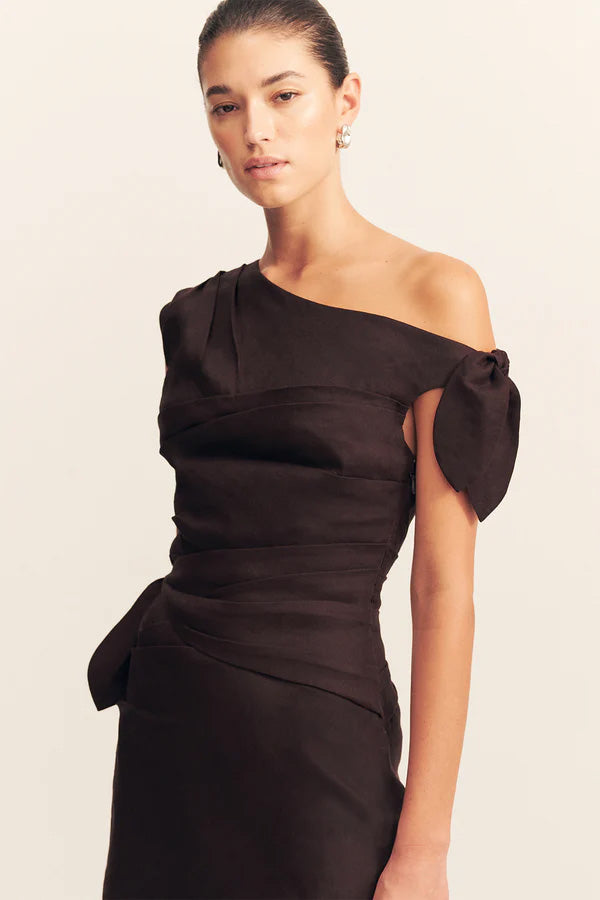 princess polly baby blue dress Shona Joy Isola Strapless Ruched Midi Dress - Black main image 1