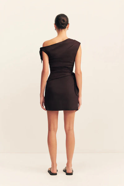 SHONA JOY - BROOKS ASYMMETRICAL TIE MINI DRESS - GRANACHE - PERTH BOUTIQUE - AUSTRALIAN BOUTIQUE - WA BOUTIQUE - INTERNATIONAL SHIPPING - USA SHIPPING - PERTH STORES - PERTH STORE - AUSTRALIA - WA - WESTER AUSTRALIA - WOMENS FASHION - FASHION - CLOTHING - WA STOCKIST - PERTH STOCKIST - AUSTRALIAN STOCKIST - STOCKIST