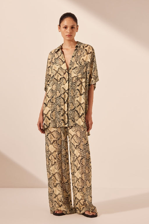 SHONA JOY - HADIYA SIDE SPLIT SHORT SLEEVE SHIRT - HAYIDA