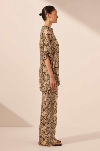 SHONA JOY - HADIYA SIDE SPLIT SHORT SLEEVE SHIRT - HAYIDA