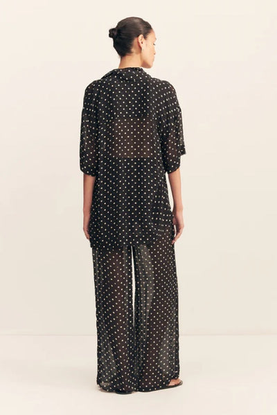 SHONA JOY - HOUSTON DRAWSTRING PANT - NOIR POLKA - PERTH BOUTIQUE - AUSTRALIAN BOUTIQUE - WA BOUTIQUE - INTERNATIONAL SHIPPING - USA SHIPPING - PERTH STORES - PERTH STORE - AUSTRALIA - WA - WESTER AUSTRALIA - WOMENS FASHION - FASHION - CLOTHING - WA STOCKIST - PERTH STOCKIST - AUSTRALIAN STOCKIST - STOCKIST