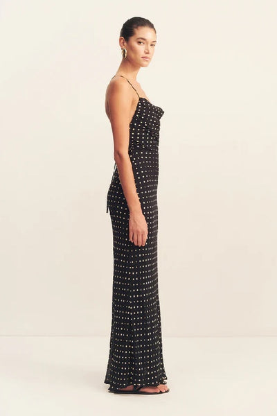 SHONA JOY - HOUSTON LACE BACK MAXI DRESS - NOIR POLKA - PERTH BOUTIQUE - AUSTRALIAN BOUTIQUE - WA BOUTIQUE - INTERNATIONAL SHIPPING - USA SHIPPING - PERTH STORES - PERTH STORE - AUSTRALIA - WA - WESTER AUSTRALIA - WOMENS FASHION - FASHION - CLOTHING - WA STOCKIST - PERTH STOCKIST - AUSTRALIAN STOCKIST - STOCKIST