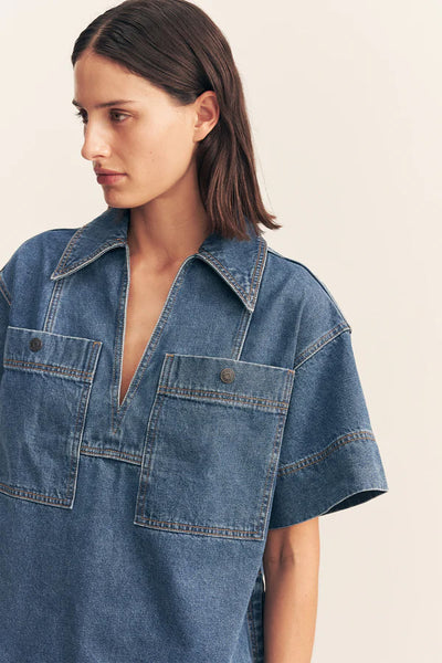 SHONA JOY - RAQUEL PULLOVER TOP - VINTAGE BLUE - PERTH BOUTIQUE - AUSTRALIAN BOUTIQUE - WA BOUTIQUE - INTERNATIONAL SHIPPING - USA SHIPPING - PERTH STORES - PERTH STORE - AUSTRALIA - WA - WESTER AUSTRALIA - WOMENS FASHION - FASHION - CLOTHING - WA STOCKIST - PERTH STOCKIST - AUSTRALIAN STOCKIST - STOCKIST