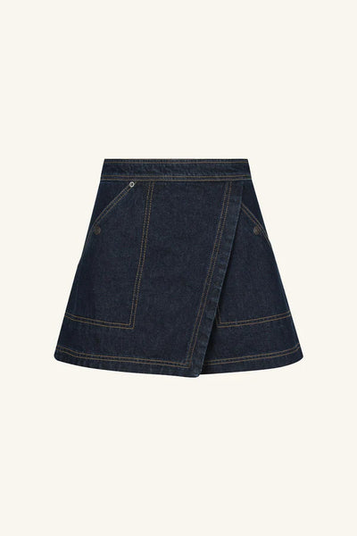 SHONA JOY - RITA WRAP DETAIL SKORT - DEEP INDIGO - PERTH BOUTIQUE - AUSTRALIAN BOUTIQUE - WA BOUTIQUE - INTERNATIONAL SHIPPING - USA SHIPPING - PERTH STORES - PERTH STORE - AUSTRALIA - WA - WESTER AUSTRALIA - WOMENS FASHION - FASHION - CLOTHING - WA STOCKIST - PERTH STOCKIST - AUSTRALIAN STOCKIST - STOCKIST