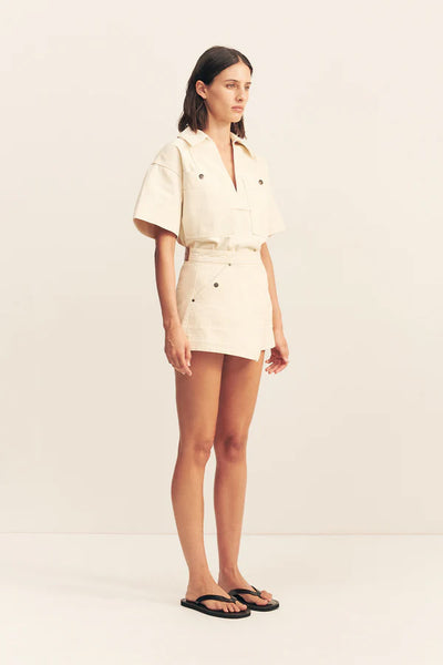 SHONA JOY - SIERRA WRAP DETAIL SKORT - CREAM - PERTH BOUTIQUE - AUSTRALIAN BOUTIQUE - WA BOUTIQUE - INTERNATIONAL SHIPPING - USA SHIPPING - PERTH STORES - PERTH STORE - AUSTRALIA - WA - WESTER AUSTRALIA - WOMENS FASHION - FASHION - CLOTHING - WA STOCKIST - PERTH STOCKIST - AUSTRALIAN STOCKIST - STOCKIST