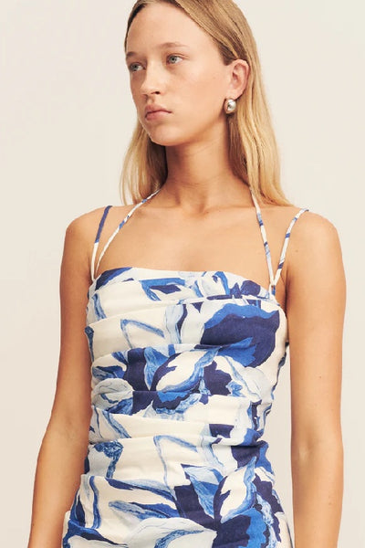 SHONA JOY - STEVIE DRAPED MINI DRESS - BLUEBELL WALLPAPER - PERTH STOCKIST - AUSTRALIAN STOCKIST - WA STOCKIST - AUSTRALIA STOCKIST - AUS STOCKIST - PERTH BOUTIQUE - WA BOUTIQUE - AUS BOUTIQUE - AUSTRALIA BOUTIQUE