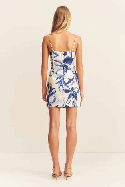 SHONA JOY - STEVIE DRAPED MINI DRESS - BLUEBELL WALLPAPER - PERTH STOCKIST - AUSTRALIAN STOCKIST - WA STOCKIST - AUSTRALIA STOCKIST - AUS STOCKIST - PERTH BOUTIQUE - WA BOUTIQUE - AUS BOUTIQUE - AUSTRALIA BOUTIQUE