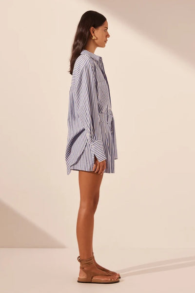 SHONA JOY - YASMINE CURVED HEM SHIRT - YASMINE