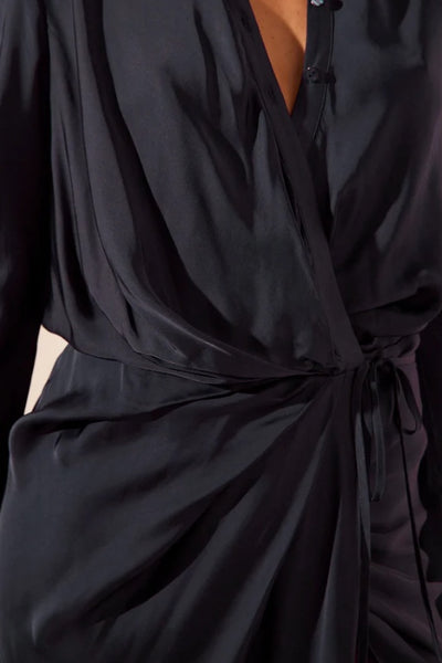 SHONA JOY - SHAE DRAPED SHIRT MAXI DRESS - AEGEAN BLUE