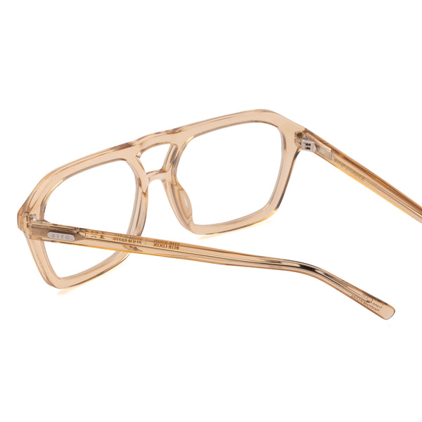 Rear perspective view of Sito Shades The Void Blue Light glasses in Sunlight, showcasing the inner frame construction, double nose bridge, and clear blue-light filtering lenses.