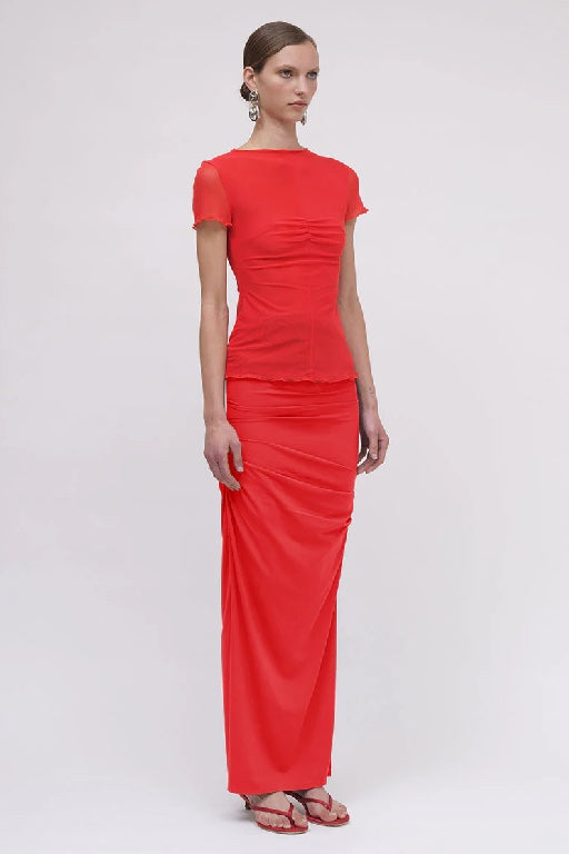 strapless open back dress Suboo Rosanna Strappy Maxi Dress in Wine – Coco & Lola