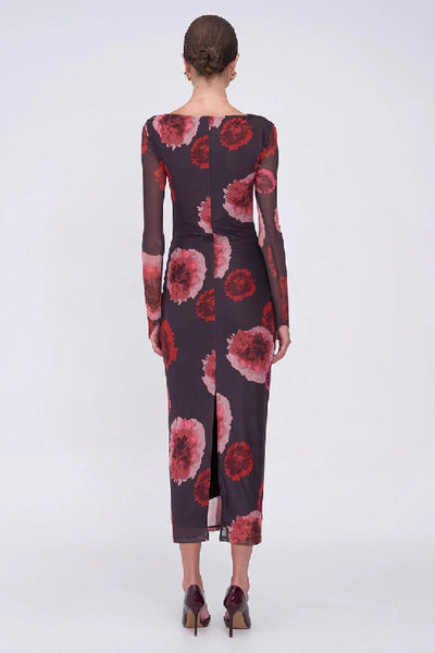 SUBOO - FRIDA RUCHED FRONT LONG SLEEVE MAXI DRESS - FLORAL PRINT - PERTH BOUTIQUE - AUSTRALIAN BOUTIQUE - WA BOUTIQUE - INTERNATIONAL SHIPPING - USA SHIPPING - PERTH STORES - PERTH STORE - AUSTRALIA - WA - WESTER AUSTRALIA - WOMENS FASHION - FASHION - CLOTHING - WA STOCKIST - PERTH STOCKIST - AUSTRALIAN STOCKIST - STOCKIST