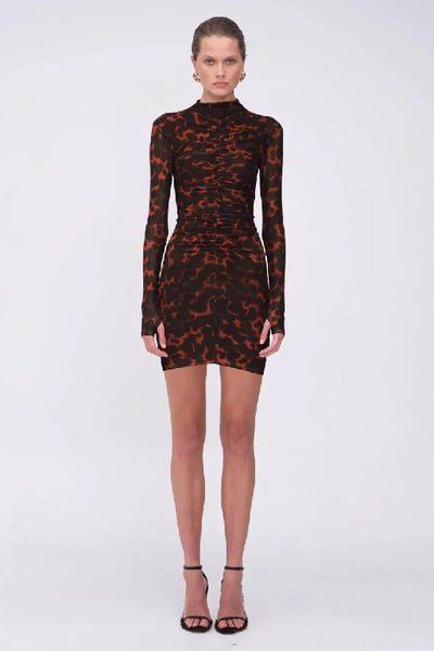SUBOO - REMI MINI DRESS - TORTOISE - PERTH BOUTIQUE - AUSTRALIAN BOUTIQUE - WA BOUTIQUE - INTERNATIONAL SHIPPING - USA SHIPPING - PERTH STORES - PERTH STORE - AUSTRALIA - WA - WESTER AUSTRALIA - WOMENS FASHION - FASHION - CLOTHING - WA STOCKIST - PERTH STOCKIST - AUSTRALIAN STOCKIST - STOCKIST