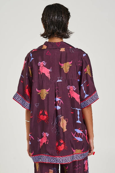 SUMMI SUMMI - BUTTON UP SS SHIRT - ZODIAC - PERTH BOUTIQUE - AUSTRALIAN BOUTIQUE - WA BOUTIQUE - INTERNATIONAL SHIPPING - USA SHIPPING - PERTH STORES - PERTH STORE - AUSTRALIA - WA - WESTER AUSTRALIA - WOMENS FASHION - FASHION - CLOTHING - WA STOCKIST - PERTH STOCKIST - AUSTRALIAN STOCKIST - STOCKIST