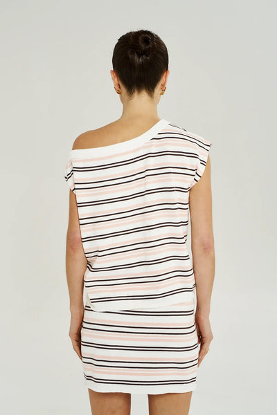 SUMMI SUMMI - KNIT OFF SHOULDER TOP - DUSTY ROSE STRIPE - PERTH BOUTIQUE - AUSTRALIAN BOUTIQUE - WA BOUTIQUE - INTERNATIONAL SHIPPING - USA SHIPPING - PERTH STORES - PERTH STORE - AUSTRALIA - WA - WESTER AUSTRALIA - WOMENS FASHION - FASHION - CLOTHING - WA STOCKIST - PERTH STOCKIST - AUSTRALIAN STOCKIST - STOCKIST
