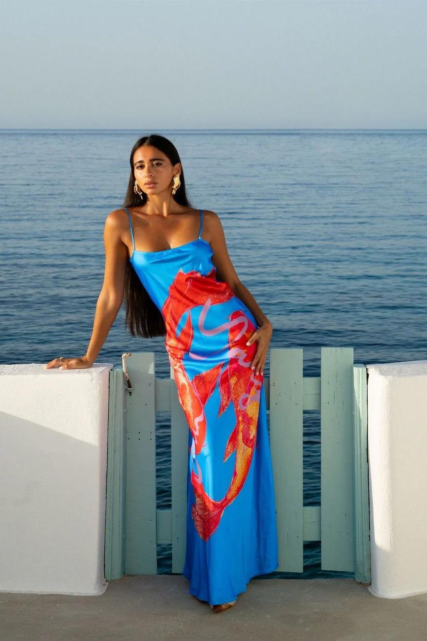 SUMMI SUMMI - LUNA MAXI DRESS - KOI - PERTH BOUTIQUE - AUSTRALIAN BOUTIQUE - WA BOUTIQUE - INTERNATIONAL SHIPPING - USA SHIPPING - PERTH STORES - PERTH STORE - AUSTRALIA - WA - WESTER AUSTRALIA - WOMENS FASHION - FASHION - CLOTHING - WA STOCKIST - PERTH STOCKIST - AUSTRALIAN STOCKIST - STOCKIST