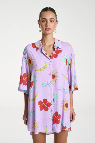 SUMMI SUMMI - BIG SHIRT - LILAC TROPPO - PERTH BOUTIQUE - AUSTRALIAN BOUTIQUE - WA BOUTIQUE - INTERNATIONAL SHIPPING - USA SHIPPING - PERTH STORES - PERTH STORE - AUSTRALIA - WA - WESTER AUSTRALIA - WOMENS FASHION - FASHION - CLOTHING - WA STOCKIST - PERTH STOCKIST - AUSTRALIAN STOCKIST - STOCKIST