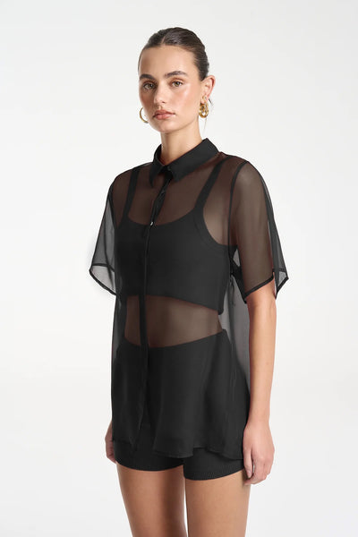 SUMMI SUMMI - ROMEO SHIRT - MIDNIGHT BLACK - PERTH BOUTIQUE - AUSTRALIAN BOUTIQUE - WA BOUTIQUE - INTERNATIONAL SHIPPING - USA SHIPPING - PERTH STORES - PERTH STORE - AUSTRALIA - WA - WESTER AUSTRALIA - WOMENS FASHION - FASHION - CLOTHING - WA STOCKIST - PERTH STOCKIST - AUSTRALIAN STOCKIST - STOCKIST