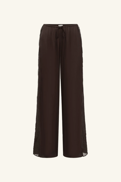 SHONA JOY - SIMONA LACE SIDE PANEL PANT - ESPRESSO