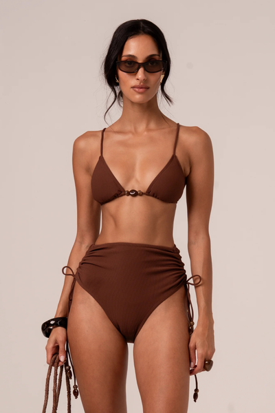 SHOP OCHRE LANE STRING TRIANGLE TOP IN CHOC ONLINE