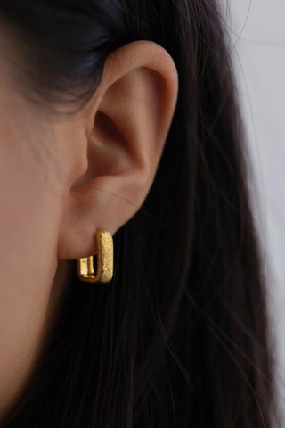 TEMPLE OF THE SUN - ALIDA SQUARE HOOP EARRINGS - GOLD - PERTH STOCKIST - AUSTRALIAN STOCKIST - WA STOCKIST - AUSTRALIA STOCKIST - AUS STOCKIST - PERTH BOUTIQUE - WA BOUTIQUE - AUS BOUTIQUE - AUSTRALIA BOUTIQUE