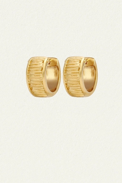TEMPLE OF THE SUN - ARETE WIDE HUGGIE EARRINGS - GOLD - PERTH STOCKIST - AUSTRALIAN STOCKIST - WA STOCKIST - AUSTRALIA STOCKIST - AUS STOCKIST - PERTH BOUTIQUE - WA BOUTIQUE - AUS BOUTIQUE - AUSTRALIA BOUTIQUE 