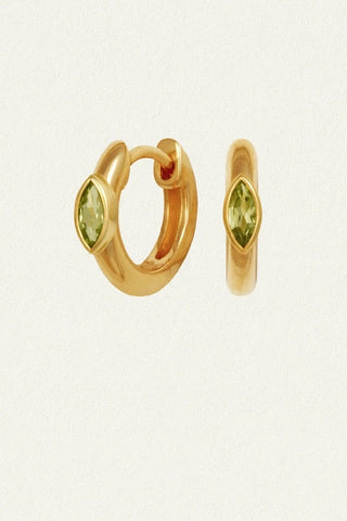 TEMPLE OF THE SUN - CHRYSALIS EARRINGS PERIDOT - GOLD