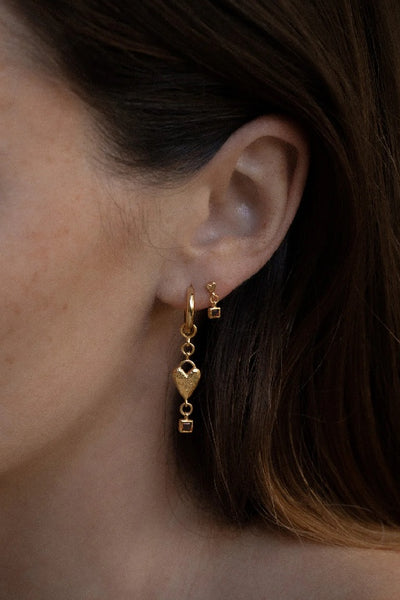 TEMPLE OF THE SUN - EROS DROP STUD EARRINGS - GOLD - PERTH STOCKIST - AUSTRALIAN STOCKIST - WA STOCKIST - AUSTRALIA STOCKIST - AUS STOCKIST - PERTH BOUTIQUE - WA BOUTIQUE - AUS BOUTIQUE - AUSTRALIA BOUTIQUE 