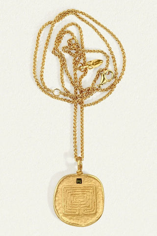 TEMPLE OF THE SUN - LABYRINTH NECKLACE - GOLD - PERTH STOCKIST - AUSTRALIAN STOCKIST - WA STOCKIST - AUSTRALIA STOCKIST - AUS STOCKIST - PERTH BOUTIQUE - WA BOUTIQUE - AUS BOUTIQUE - AUSTRALIA BOUTIQUE 
