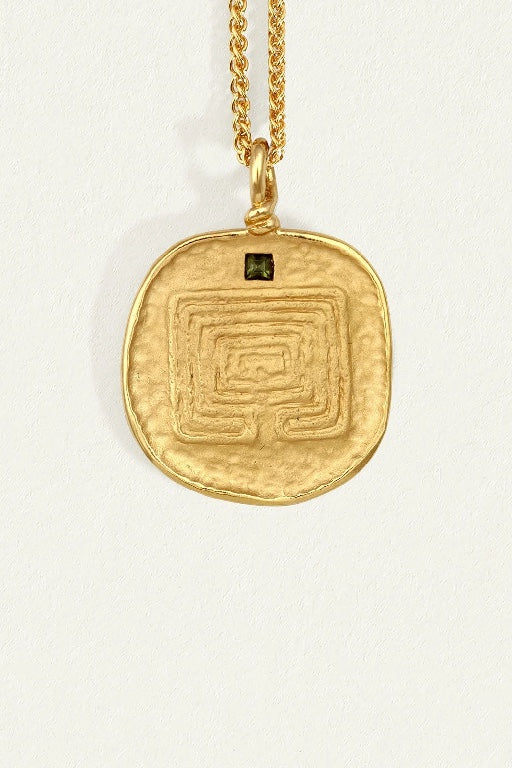 TEMPLE OF THE SUN - LABYRINTH NECKLACE - GOLD - PERTH STOCKIST - AUSTRALIAN STOCKIST - WA STOCKIST - AUSTRALIA STOCKIST - AUS STOCKIST - PERTH BOUTIQUE - WA BOUTIQUE - AUS BOUTIQUE - AUSTRALIA BOUTIQUE 