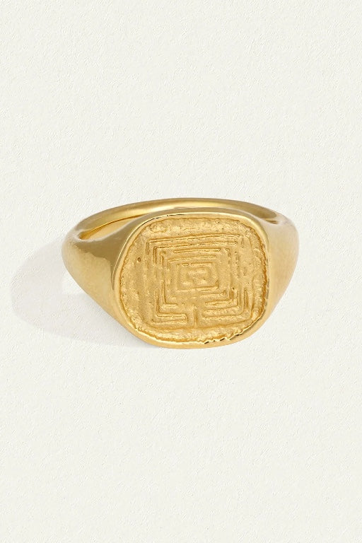 TEMPLE OF THE SUN - LABYRINTH RING - GOLD - PERTH STOCKIST - AUSTRALIAN STOCKIST - WA STOCKIST - AUSTRALIA STOCKIST - AUS STOCKIST - PERTH BOUTIQUE - WA BOUTIQUE - AUS BOUTIQUE - AUSTRALIA BOUTIQUE
