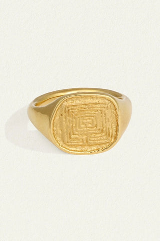 TEMPLE OF THE SUN - LABYRINTH RING - GOLD - PERTH STOCKIST - AUSTRALIAN STOCKIST - WA STOCKIST - AUSTRALIA STOCKIST - AUS STOCKIST - PERTH BOUTIQUE - WA BOUTIQUE - AUS BOUTIQUE - AUSTRALIA BOUTIQUE