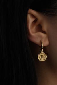 TEMPLE OF THE SUN - PALAS COIN EARRINGS - GOLD - PERTH STOCKIST - AUSTRALIAN STOCKIST - WA STOCKIST - AUSTRALIA STOCKIST - AUS STOCKIST - PERTH BOUTIQUE - WA BOUTIQUE - AUS BOUTIQUE - AUSTRALIA BOUTIQUE