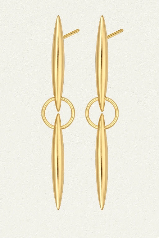 TEMPLE OF THE SUN - QUILLA EARRINGS - GOLD - PERTH STOCKIST - AUSTRALIAN STOCKIST - WA STOCKIST - AUSTRALIA STOCKIST - AUS STOCKIST - PERTH BOUTIQUE - WA BOUTIQUE - AUS BOUTIQUE - AUSTRALIA BOUTIQUE