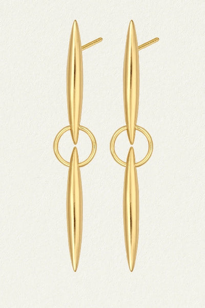 TEMPLE OF THE SUN - QUILLA EARRINGS - GOLD - PERTH STOCKIST - AUSTRALIAN STOCKIST - WA STOCKIST - AUSTRALIA STOCKIST - AUS STOCKIST - PERTH BOUTIQUE - WA BOUTIQUE - AUS BOUTIQUE - AUSTRALIA BOUTIQUE