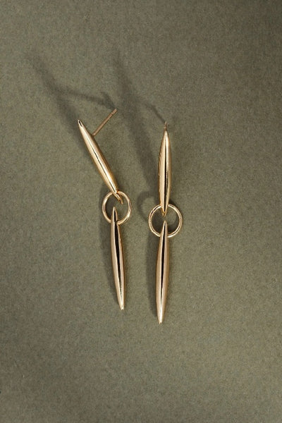 TEMPLE OF THE SUN - QUILLA EARRINGS - GOLD - PERTH STOCKIST - AUSTRALIAN STOCKIST - WA STOCKIST - AUSTRALIA STOCKIST - AUS STOCKIST - PERTH BOUTIQUE - WA BOUTIQUE - AUS BOUTIQUE - AUSTRALIA BOUTIQUE