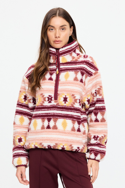 SHOP THE UPSIDE HARLOW FLEECE PULLOVER IN AZTEC ONLINE