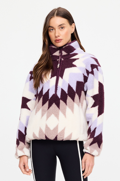 SHOP THE UPSIDE HARLOW FLEECE PULLOVER IN MAPLE CHAUD ONLINE