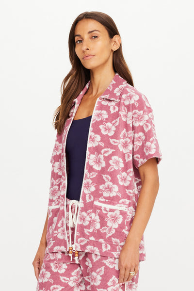  THE UPSIDE - LAHAINA CABANA ZIP SHIRT - FLORAL - PERTH BOUTIQUE - AUSTRALIAN BOUTIQUE - WA BOUTIQUE - INTERNATIONAL SHIPPING - USA SHIPPING - PERTH STORES - PERTH STORE - AUSTRALIA - WA - WESTER AUSTRALIA - WOMENS FASHION - FASHION - CLOTHING - WA STOCKIST - PERTH STOCKIST - AUSTRALIAN STOCKIST - STOCKIST
