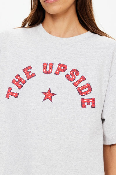 THE UPSIDE- RANCHERO SAMMI TEE - GREY MARLE - PERTH STOCKIST - AUSTRALIAN STOCKIST - WA STOCKIST - AUSTRALIA STOCKIST - AUS STOCKIST - PERTH BOUTIQUE - WA BOUTIQUE - AUS BOUTIQUE - AUSTRALIA BOUTIQUE