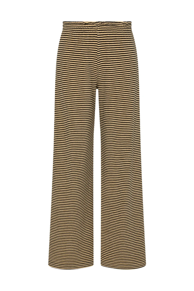 Ghost mannequin product shot of the striped wide-leg pant against a clean white background.
