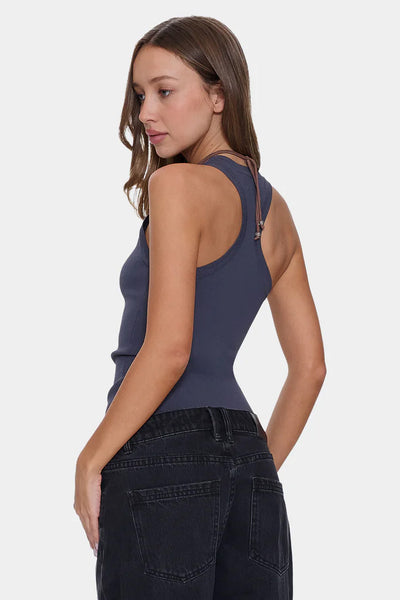 THRILLS - ASTRA V-NECK TANK - CARBON