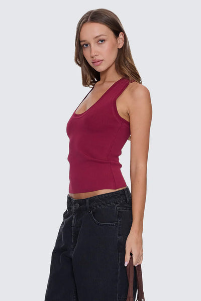 THRILLS - ASTRA V-NECK TANK - NEW MAROON