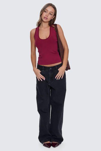 THRILLS - ASTRA V-NECK TANK - NEW MAROON