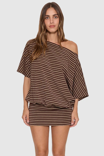 SHOP THRILLS BEST OF LUCK DEMI MINI DRESS IN COCOA ONLINE&nbsp;