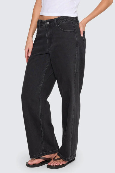 THRILLS - BILLIE LOW RISE BAGGY JEAN - AGED BLACK